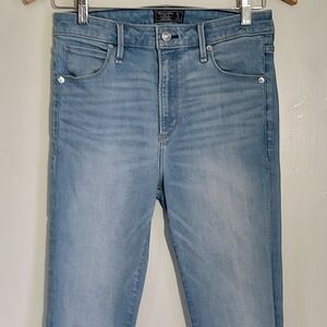 Abercrombie and Fitch Women's High Rise Super Skinny Light Blue Jeans